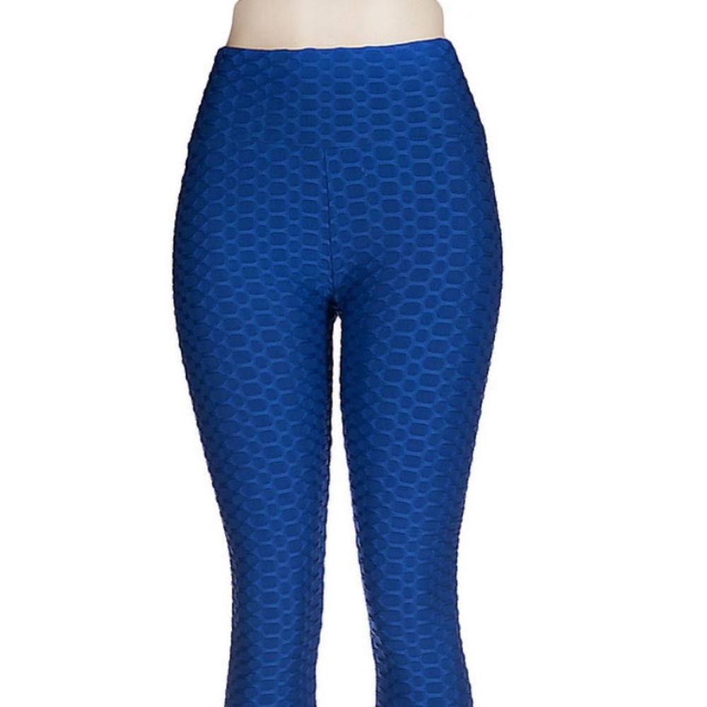 High waisted Booty Defining Workout Leggings in Blue